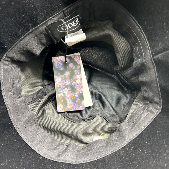 Cider Black Velvet 'C' Logo Embroidered Bucket Retro Hat Adult - Picture 6 of 7
